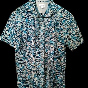 Men's Calvin Klein casual button down short sleeve shirt size Medium